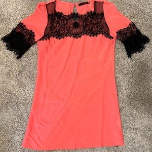 Coral and Lace Boutique Dress